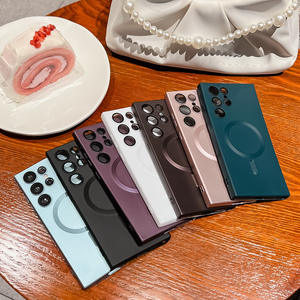 Pour S24ultra Peinture Métallique Magnétique Étui de Téléphone Portable Souple Film d'Objectif S23 Protection Anti-Chute - Product Image 4