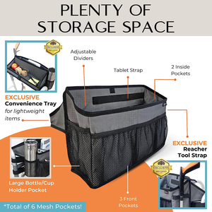 Sac de rangement pliable pour <span class=keywords><strong>déambulateur</strong></span> avec porte-gobelet, accessoire d'aide à la mobilité mains libres pour personnes âgées - Product Image 2