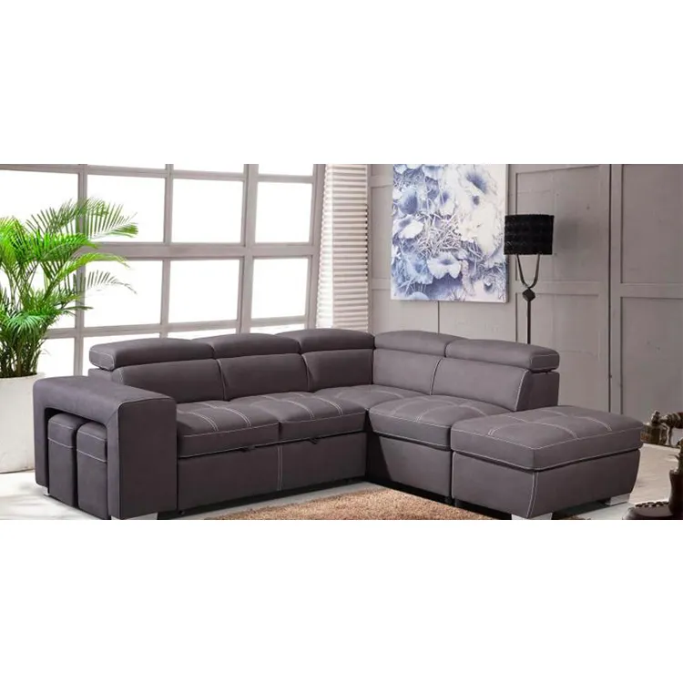 Moderne Verstelbare Uitschuifbare Couch Woonkamer Meubels Convertible Vouwen Sofa Bed Set Met Storage