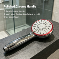 Pommeau de douche rond en plastique électroplaqué poli, à jet doux et massant, idéal pour appartements et hôtels – Meilleure vente