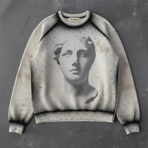 Maglietta ES Personalizzata Ecologica 100% Cotone Pesante Oversize con Stampa Digitale a Spruzzo, Termica a Nido d'Ape, Stile Boxy con Ricamo 3D - Product Image 1