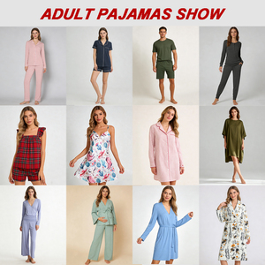 Ensemble de pyjamas pour femmes Baifei à imprimé écossais personnalisé, <span class=keywords><strong>2</strong></span> pièces, pyjama en bambou à manches longues, vêtements de nuit pour femmes, ensembles de vêtements de détente - Product Image 4