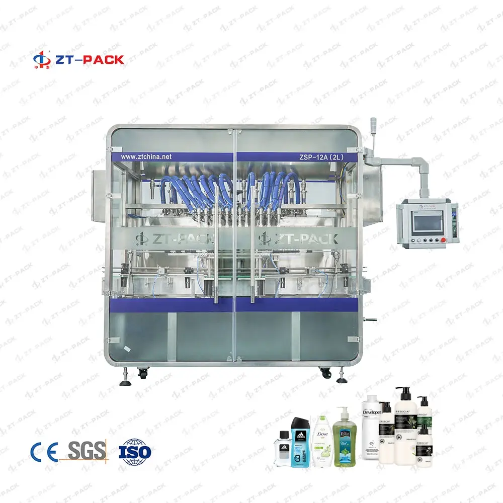 Automatic 30-200ml small volume bottle separating filling function piston cylinder filler for hotel personal cleaning products