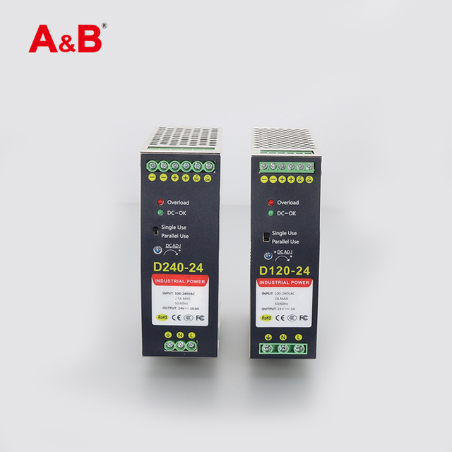 240W Industrial DIN Rail Power Supply Single Output 24V Current 48V DC Frequency for Industrial Control Systems (DP240-24)