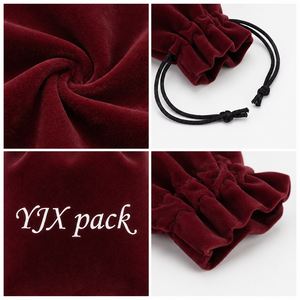 Bolsa de Joyería de Terciopelo de Lujo Personalizada, Bolsa con Cordón, Mini Pochette Suave de Terciopelo, Embalaje de Regalo Personalizado para YJX Pack - Product Image 2