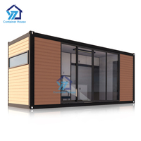 Cabine de bureau préfabriquée en acier de 20 pieds, conteneur plat, portable, mobile, pour jardin, maison résidentielle, Chine