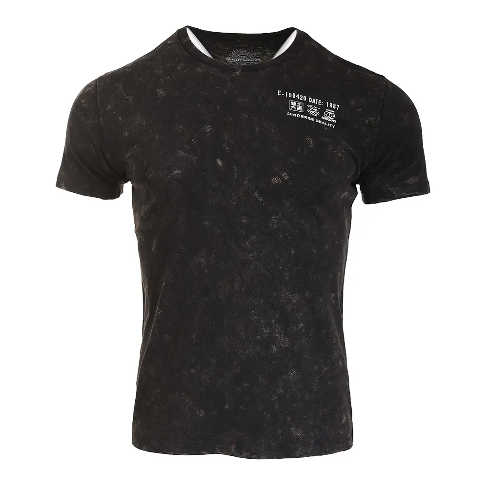 Professional Apparel Supplier Custom Rubber Printing Snow Wash Men T Shirt 100% Cotton Designer T Shirt Men