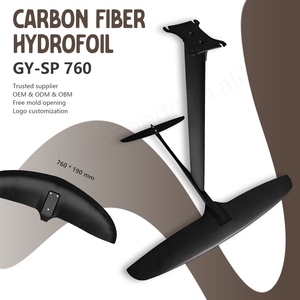 Nouveauté GUANYONG GY SP760 Hydrofoil en aluminium et fibre de carbone ultra-léger, petite lame noire, stable, pour sports nautiques en eaux océaniques - Product Image 1