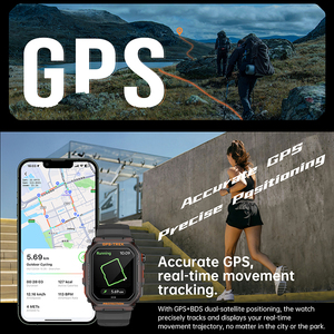 Nouvelle <span class=keywords><strong>montre</strong></span> connectée FT61 avec GPS, étanche IP68, suivi de la santé, fitness tracker pour le sport en plein air, <span class=keywords><strong>montre</strong></span> connectée pour hommes et femmes - Product Image 3