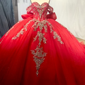 Vestidos de Quinceañera con Lentejuelas, Vestidos de Tul con Hombros Descubiertos, Vestidos de Fiesta de Quince Años, Vestido de Gala Lsmc16-3 - Product Image 6