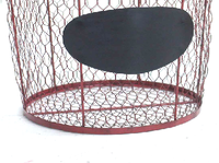 Ensemble de 2 paniers de service ronds en métal écologique MR Stonebriar, en fer, multifonctionnels, rustiques, décoratifs, plateaux de rangement