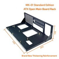 Cadre de châssis d'ordinateur Mini ATX durable Pièces faites à la main faciles à utiliser Carte mère stable Rack de mine Stock de refroidisseur de boîtier à air ouvert