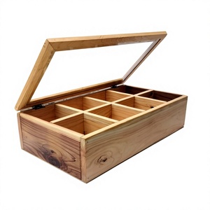Natural Wood Lacquered <b>Tea</b> Storage <b>Box</b> Removable Dividers Foldable Design Durable Handmade Construction Easy Clean Customizable - Product Image 6