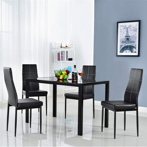 Juego de Mesa de Comedor Redonda de Mármol a Precio Competitivo, Muebles de Sala de Estar de Vidrio Templado de Malasia - Product Image 2