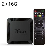 Boîtier TV X96Q Android 10.0 Allwinner H313 Quad Core 2 Go 16 Go Lecteur multimédia intelligent Stable WiFi 2,4 GHz Mini décodeur TV en gros