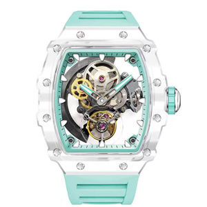 Relojes ODM de nueva llegada para hombre, reloj mecánico automático, relojes mecánicos de pulsera impermeables para hombre, diseño de barril, OEM - Product Image 3