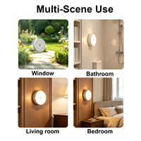 Lampe de nuit LED rechargeable à détecteur de mouvement, solaire, USB, sans fil, magnétique, pour armoire, escalier, placard, mur, intérieur
