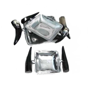 ชามอลูมิเนียมขัดเงาพร้อมด้ามจับสำหรับตกแต่งบ้านชามสี่เหลี่ยมทำจากโลหะหล่อสำหรับตกแต่งห้องครัว - Product Image 1