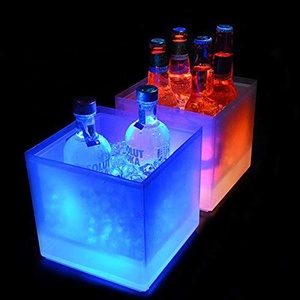 Seau à glace en acrylique MARTINI ERISTOFF <span class=keywords><strong>Bombay</strong></span> Sapphire Dewar's Grey Goose avec lumière LED, pour boissons et vin, seau à glace coloré - Product Image 2
