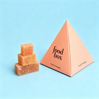 Party Neue Individuelle Digital Bedruckte Takeout-Box Pyramidenform Lebensmittelbox Catering-Platte Brot Dessert Snack Pyramidenförmige Grazing-Box