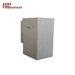 Cesto Portabiancheria in Tessuto <span class=keywords><strong>Grigio</strong></span> con Coperchio e Manici Rinforzati, Cesto per Bucato con Coperchio per <span class=keywords><strong>Bagno</strong></span> - Product Image 2