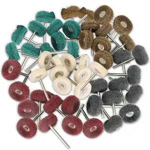 High-Hard 50-Piece Metal Polishing Buffing Wheel Burr Kit Rotary Tool Accessories Set Customizable Aluminum Oxide Aluminum