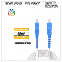 Cable de Fibra Óptica Unifi Preconectado de 2m, SC-SC UPC CAT6 Blanco, Gran Oferta, Alta Calidad, Grado Operador, Monomodo, FTTH FTTB FTTX