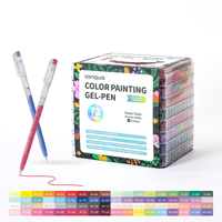 72 Warna Set Pulpen Gel Plastik Morandi Lucu Kawaii Estetik Pastel Alat Tulis 0.6mm Pulpen Tinta Berwarna untuk Pelajar Sekolah Kantor