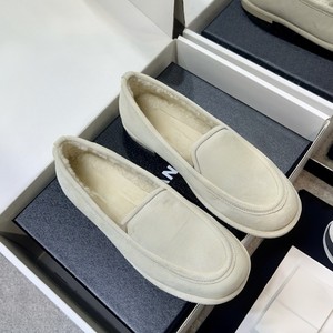 2026 New Designer Inspired Fur Lined Loafers, Luxury Brown Suede Warm Slip On Winter Casual Flat Shoes - Product Image 2