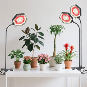 ไฟปลูกพืช Liweida Full Spectrum 660nm แบบหัวเดี่ยว/คู่ รูปทรงหกเหลี่ยม พร้อมคลิปหนีบ  ตั้งเวลาได้ 3/<span class=keywords><strong>9</strong></span>/12 ชั่วโมง  USB 5V 20W 40W สำหรับปลูกในร่ม ช่วงเจริญเติบโตและออกดอก - Product Image 1