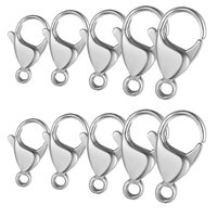 BM Factory - Vente en gros de fermoirs mousquetons en acier inoxydable 304 de qualité supérieure pour la fabrication de bijoux (colliers, bracelets)