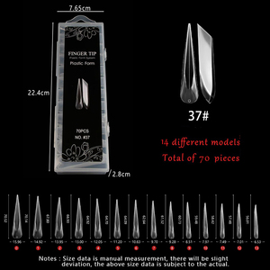 Split Space Claw Extra Long Coffin <b>Nail</b> Mold Dual Form 3D Extending Tips Quick Building Gel <b>Extension</b> Salon <b>Nail</b> System Tool - Product Image 3