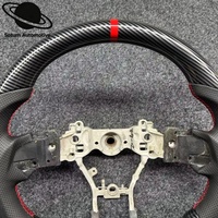 Volant sport en fibre de carbone et cuir hydro-dépoli modifié pour Subaru WRX STI/Impreza, disponible pour l'exportation