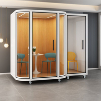 Cabine téléphonique insonorisée pour immeuble de bureaux, isolation acoustique, verre trempé, acier, design moderne, pour bureau à domicile, extérieur, hôtel