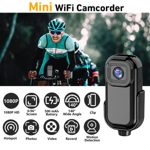 Caméra corporelle miniature HD 1080P portable avec écran, clip dorsal, enregistrement vidéo, caméra de poche WiFi, <span class=keywords><strong>VCR</strong></span>, grand angle de 140 degrés - Product Image 4