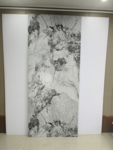 Panneau mural de douche en PVC effet marbre Carrera 1/1,2 m, qualité supérieure, imperméable, finition UV, panneau décoratif pour salle de bain - Product Image 2