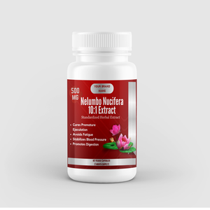 Nelumbo Nucifera Feuille de Lotus en Capsules Bio Extrait de Plante Soutien Naturel à Base de Système Nerveux Sain Direct Inde Privé - Product Image 1