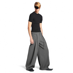 Pantaloni a gamba larga personalizzati QUICKSHOW pantaloni da uomo stilisti Casual elasticizzati pantaloni eleganti pantaloni larghi impilati per gli uomini - Product Image 2