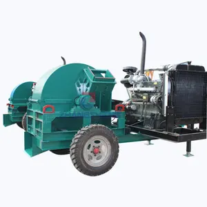 Bambu Jagung Jerami Cabang Pohon Motor Pellet Kayu Chipper Walnut Batok Kelapa Serbuk Gergaji Mesin Diesel Crusher Kayu