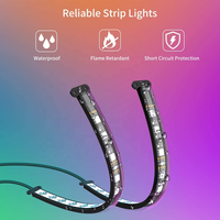 Kit d'éclairage d'ambiance intérieur de voiture Fontislight LED 12V RGB à changement de couleur, 4 pièces, modèle CAR-IN-4