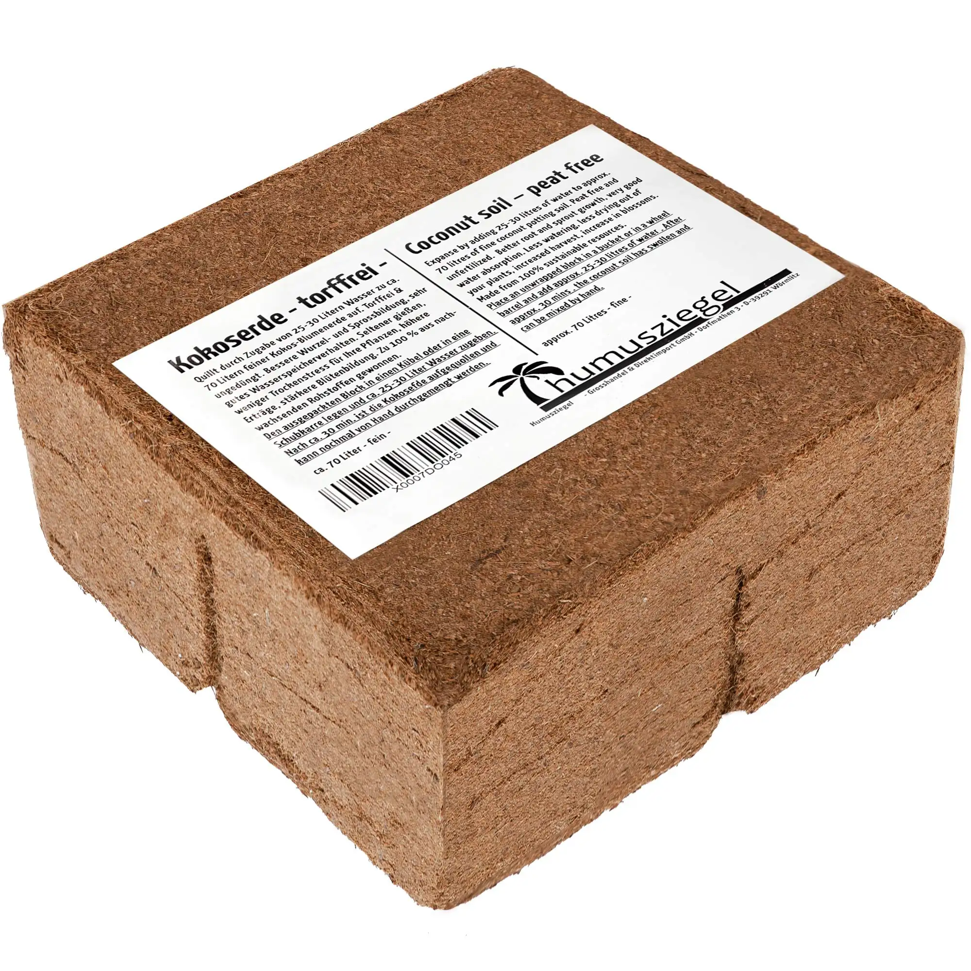 Bulk USA Canada Warehouse OMRI Listed 5kg 25kg 20kg Coconut Coir Brick Block Cocopeat Coco Peat Bale