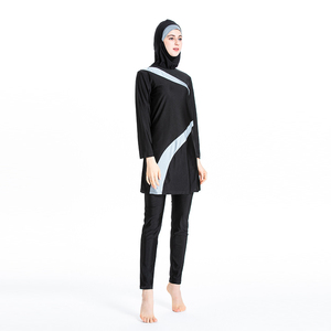 2022 medio oriente musulmano islamico <span class=keywords><strong>costumi</strong></span> da bagno Hijab completo Costume moda 3 pz burkini Costume da bagno per donna - Product Image 5