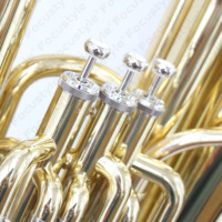 Tuba Ukuran 3/4 BB, 3 Katup Piston, Bodi Kuningan, Slide Cupronickel, Finishing Berlapis Pernis, Instrumen untuk Siswa