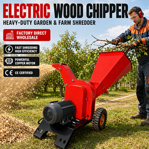 Broyeur de branches compact et portable, moteur électrique 150A, broyeur et concasseur de branches d'arbres pour une utilisation à domicile, dans les jardins, les parcs et l'aménagement paysager - Product Image 1