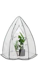 160x160x180cm Mini <span class=keywords><strong>serre</strong></span> moderne renforcé 135g/m2 couverture blanche Nature jardin <span class=keywords><strong>d</strong></span>'hiver extérieur <span class=keywords><strong>petite</strong></span> maison de culture pour tomates - Product Image 3