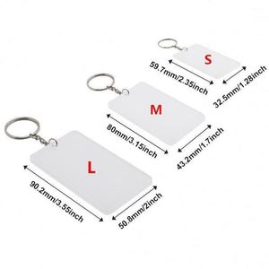 Thermal Transfer Acrylic Keychain Blanks-Recyclable Simple Design Single-Sided DIY <b>Key</b> <b>Rings</b> for <b>Custom</b> Logo Promotional Gifts - Product Image 4