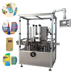 Сервоуправляемая картонажная машина BFH-120 средней скорости для школьных и художественных карандашей, упаковывает наборы из 8, 12, 16, 24 штук - Product Image 1