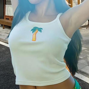 Top <span class=keywords><strong>de</strong></span> <span class=keywords><strong>tirantes</strong></span> <span class=keywords><strong>anchos</strong></span> sin mangas para <span class=keywords><strong>mujer</strong></span>, <span class=keywords><strong>de</strong></span> punto acanalado, con bordado <span class=keywords><strong>de</strong></span> pez, cuello redondo, suave, personalizable, superventas - Product Image 6