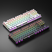 Clavier sans fil trois modes 2,4 G compact 88 touches pour clavier de jeu rétroéclairé RVB 88 touches pour le bureau professionnel