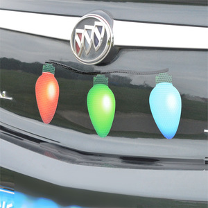 Autocollants magnétiques souples en nid d'abeille réfléchissants pour voiture, vente en gros d'usine, motifs Lapin de Pâques, Ampoule de Noël, Père Noël - Product Image 3